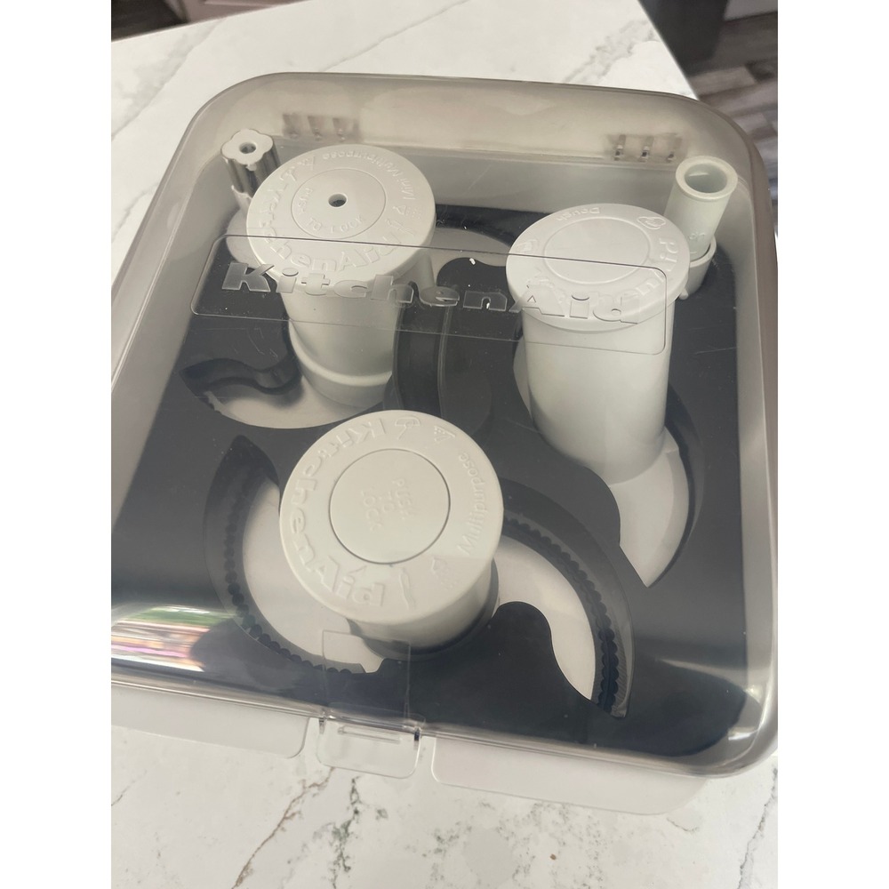 KitchenAid Food Processor 6 Blade Accessory Set with Storage Case White